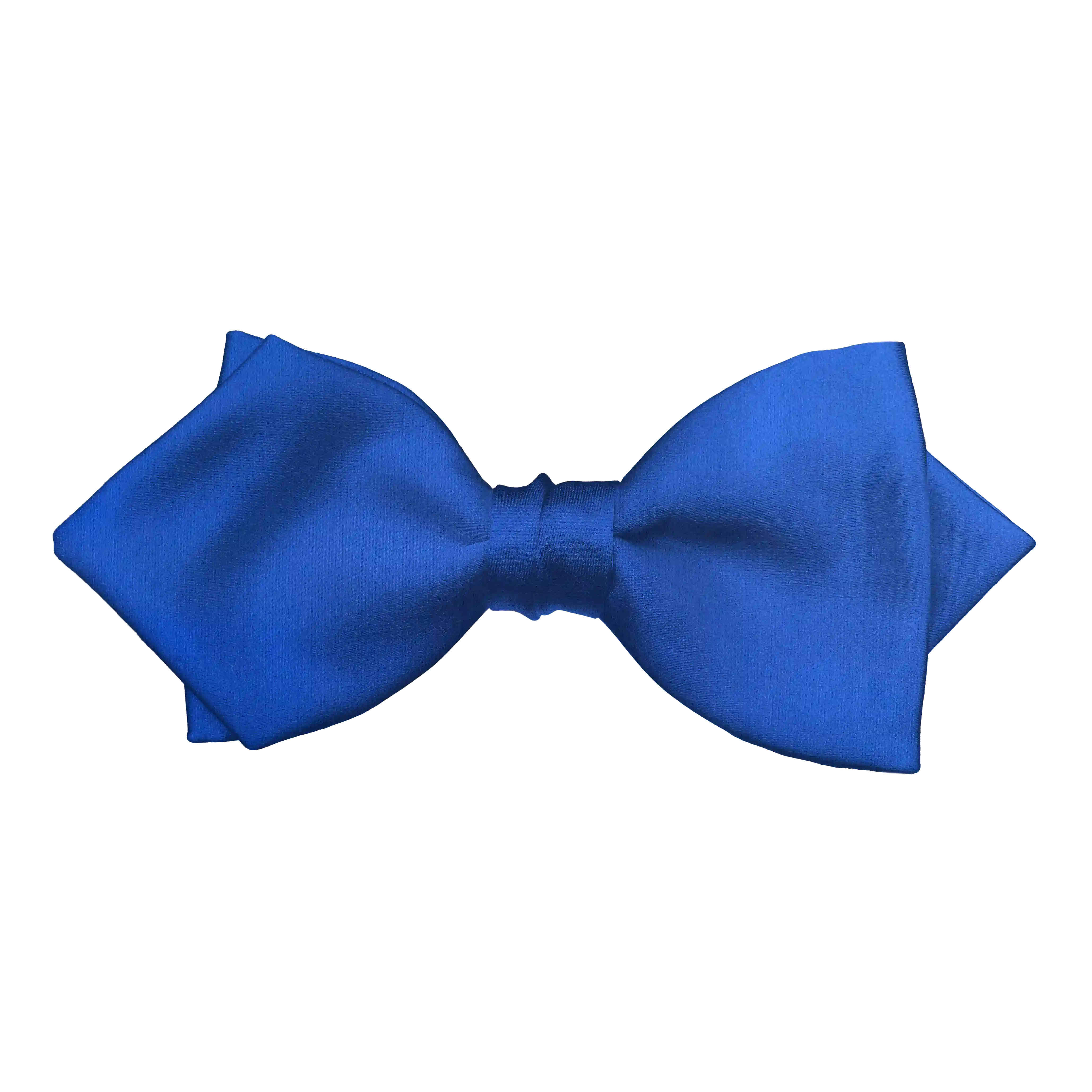 [BT-P-60-E-04-0435] Schleife aus Seide, Form: spitz, Höhe: 60 mm, Stoff: einfarbig königsblau (0435) (EASY: vorgebunden mit verstellbarer Größe)
