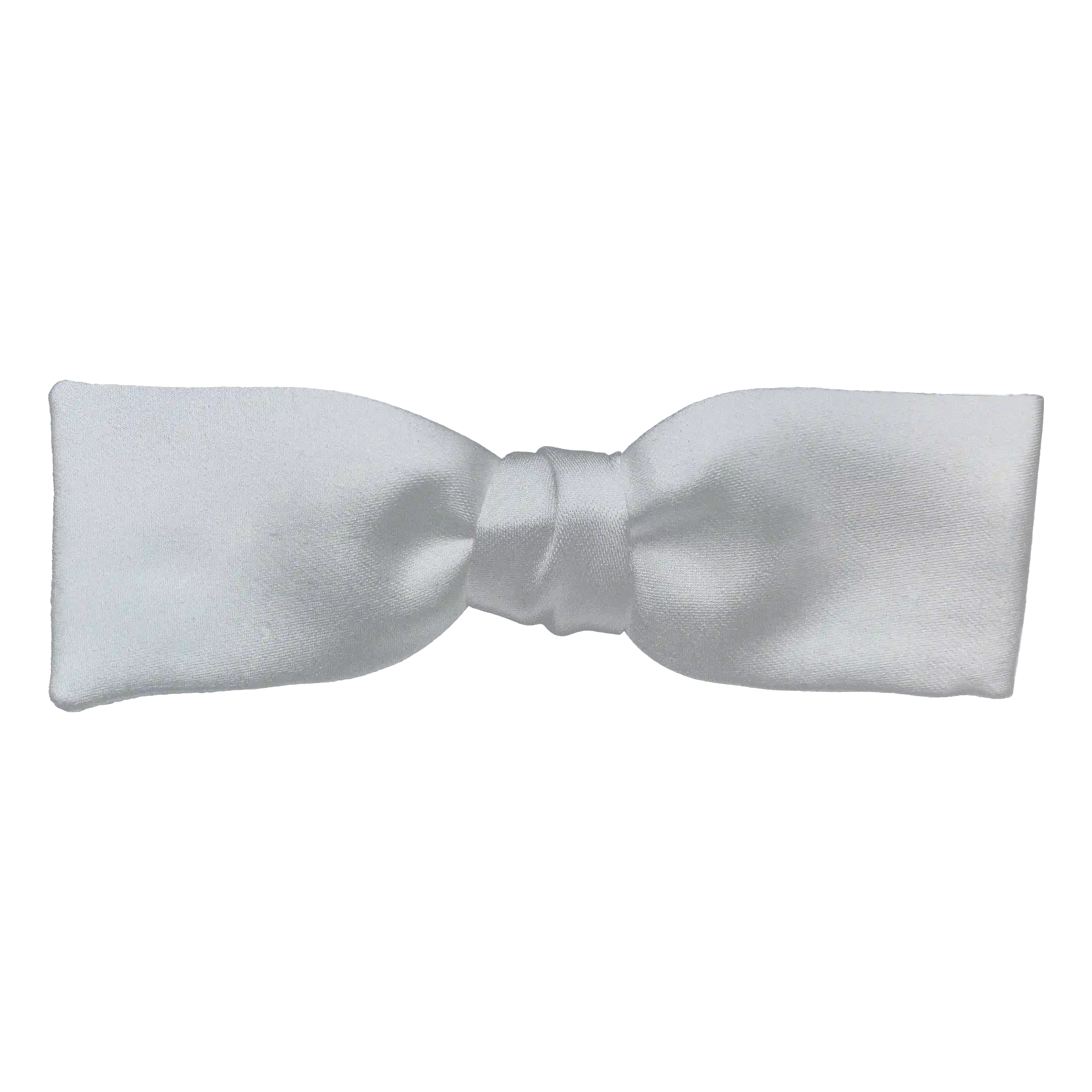 [BT-S-35-E-04-0453] Schleife aus Seide, Form: gerade, Höhe: 35 mm, Stoff: einfarbig silber (0453) (EASY: vorgebunden mit verstellbarer Größe)