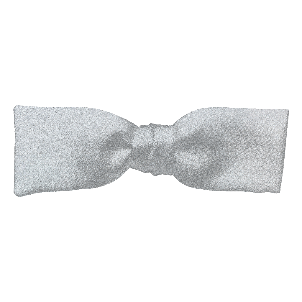 [BT-S-35-E-04-0453] Schleife aus Seide, Form: gerade, Höhe: 35, Stoff: einfarbig silber (0453) (EASY: vorgebunden mit verstellbarer Größe)