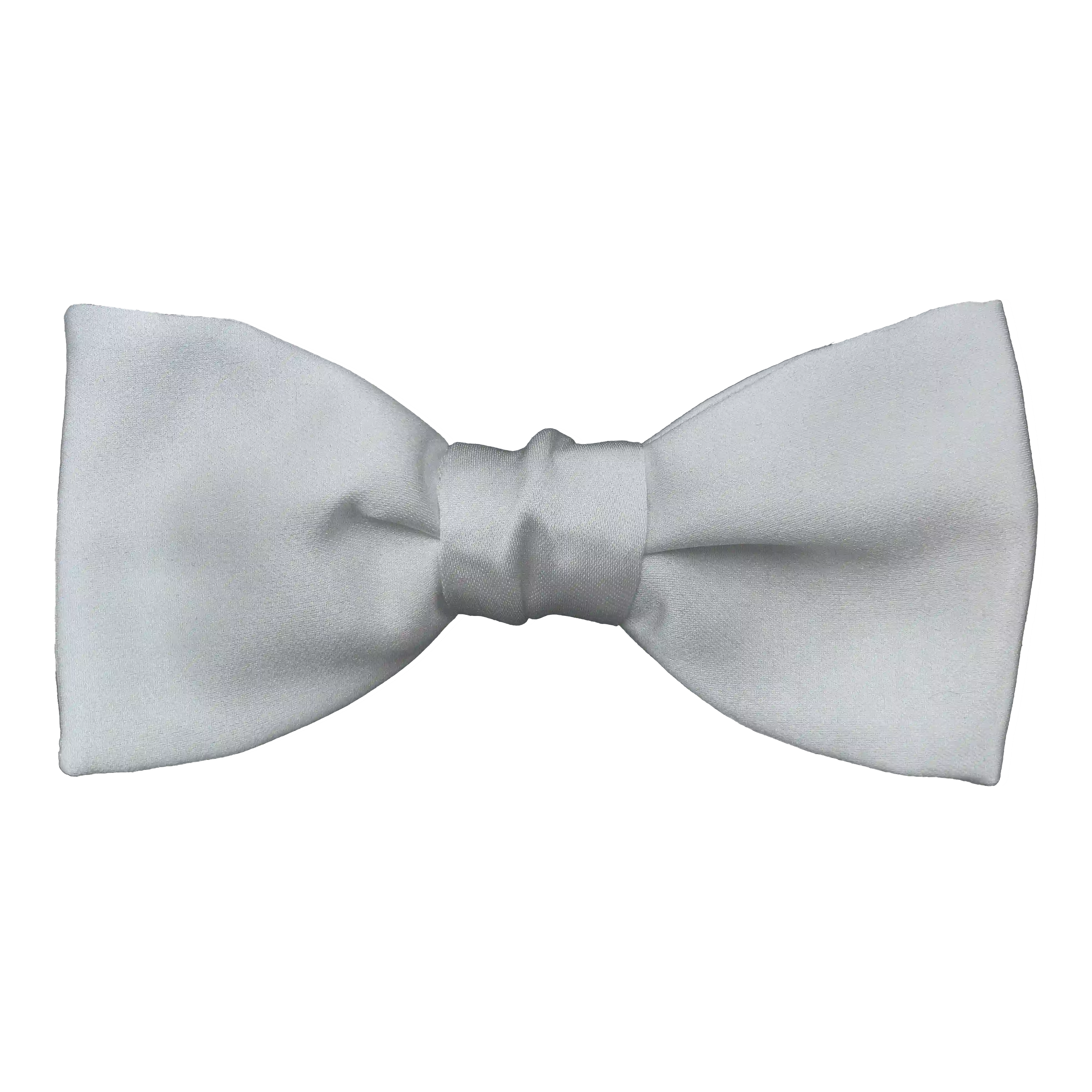 [BT-S-50-E-04-0453] Schleife aus Seide, Form: gerade, Höhe: 50 mm, Stoff: einfarbig silber (0453) (EASY: vorgebunden mit verstellbarer Größe)