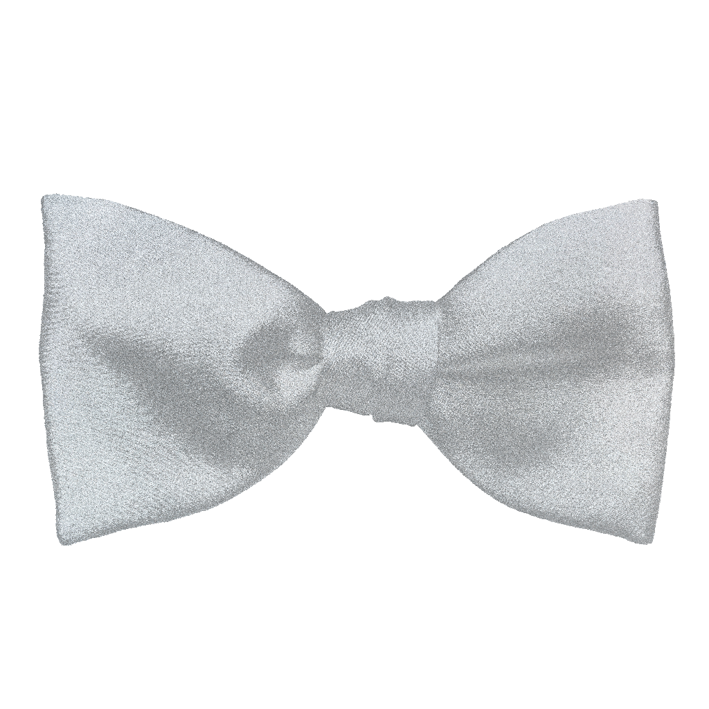[BT-S-65-E-04-0453] Schleife aus Seide, Form: gerade, Höhe: 65, Stoff: einfarbig silber (0453) (EASY: vorgebunden mit verstellbarer Größe)