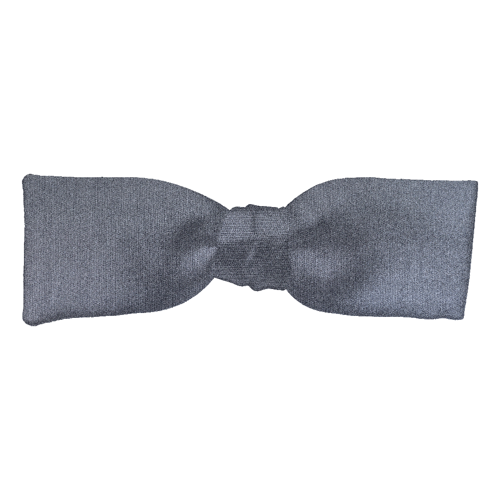 [BT-S-35-E-04-0457] Schleife aus Seide, Form: gerade, Höhe: 35, Stoff: einfarbig grau (0457) (EASY: vorgebunden mit verstellbarer Größe)