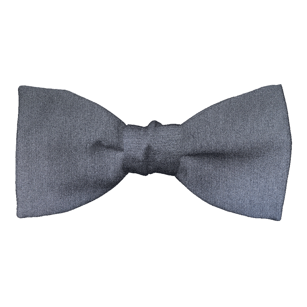 [BT-S-50-E-04-0457] Schleife aus Seide, Form: gerade, Höhe: 50, Stoff: einfarbig grau (0457) (EASY: vorgebunden mit verstellbarer Größe)