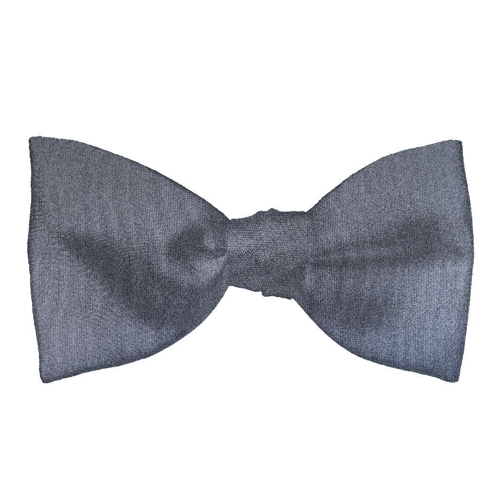 [BT-S-65-E-04-0457] Schleife aus Seide, Form: gerade, Höhe: 65, Stoff: einfarbig grau (0457) (EASY: vorgebunden mit verstellbarer Größe)