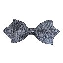 Schleife aus Seide, Form: spitz, Höhe: 60, Stoff: einfarbig grau (0457)