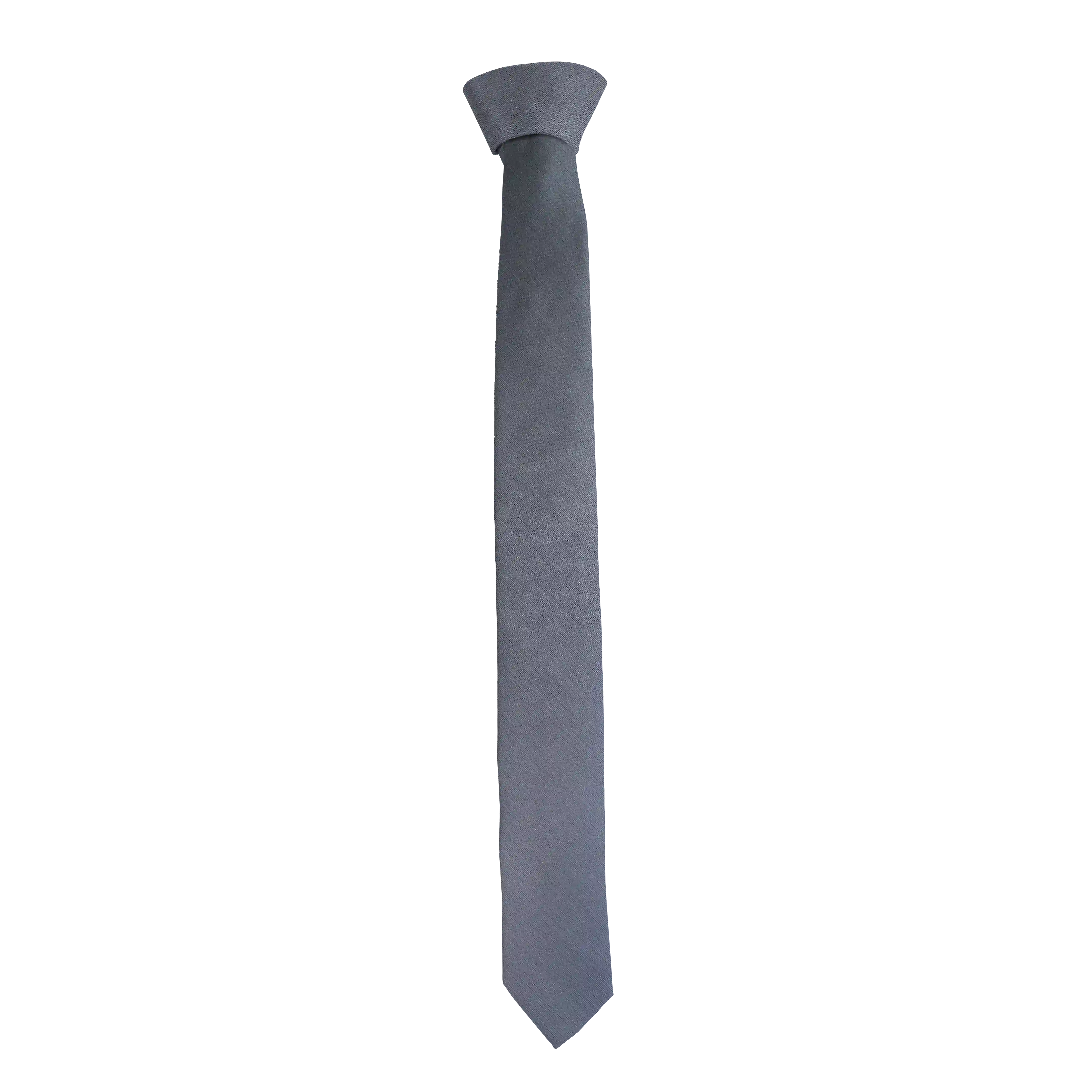 [T-55-M-04-0457] tie from silk, width: 55 mm, fabric: unicoloured grey (0457) (standard length (59 inch))