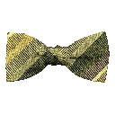 Schleife aus Seide, Form: gerade, Höhe: 50, Stoff: gestreift in Grünstufen (7996)