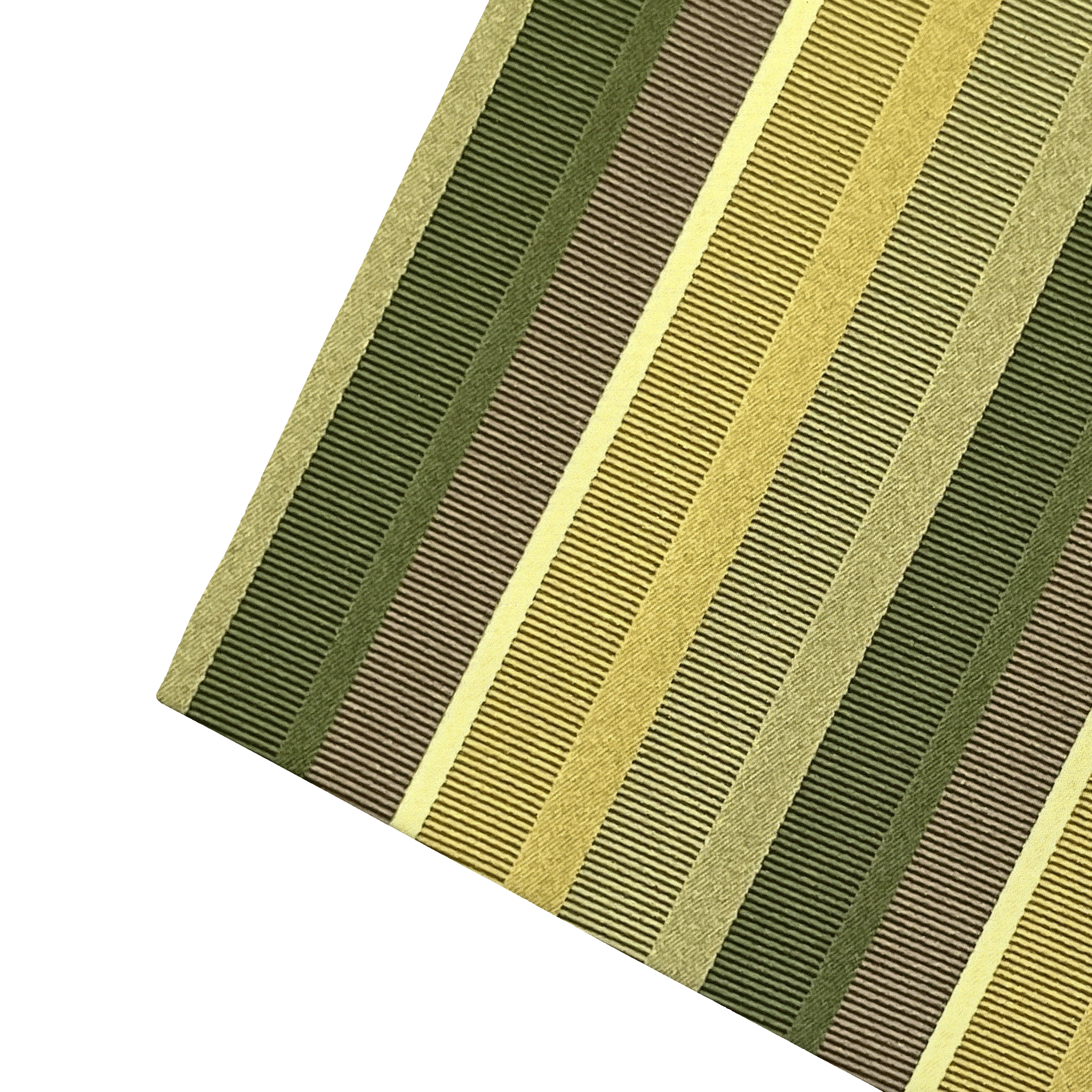 Ziertuch aus Seide, 30 x 30 cm, Stoff: gestreift in Grünstufen (7996)