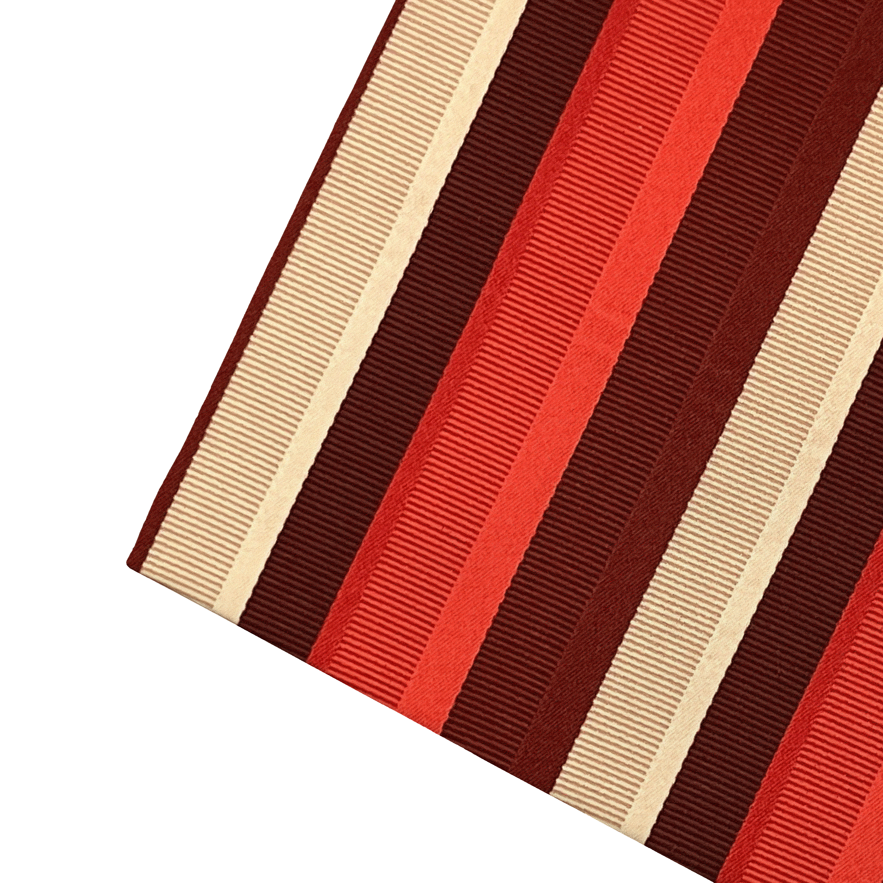 [PS-S300-70-7997] Ziertuch aus Seide, 30 x 30 cm, Stoff: gestreift in Rotstufen und beige (7997)
