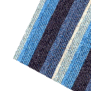 Ziertuch aus Seide, 30 x 30 cm, Stoff: gestreift in Blaustufen (7998)