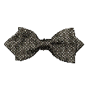Schleife aus Seide, Form: spitz, Höhe: 60, Stoff: silber gepunktet auf grau (7933)