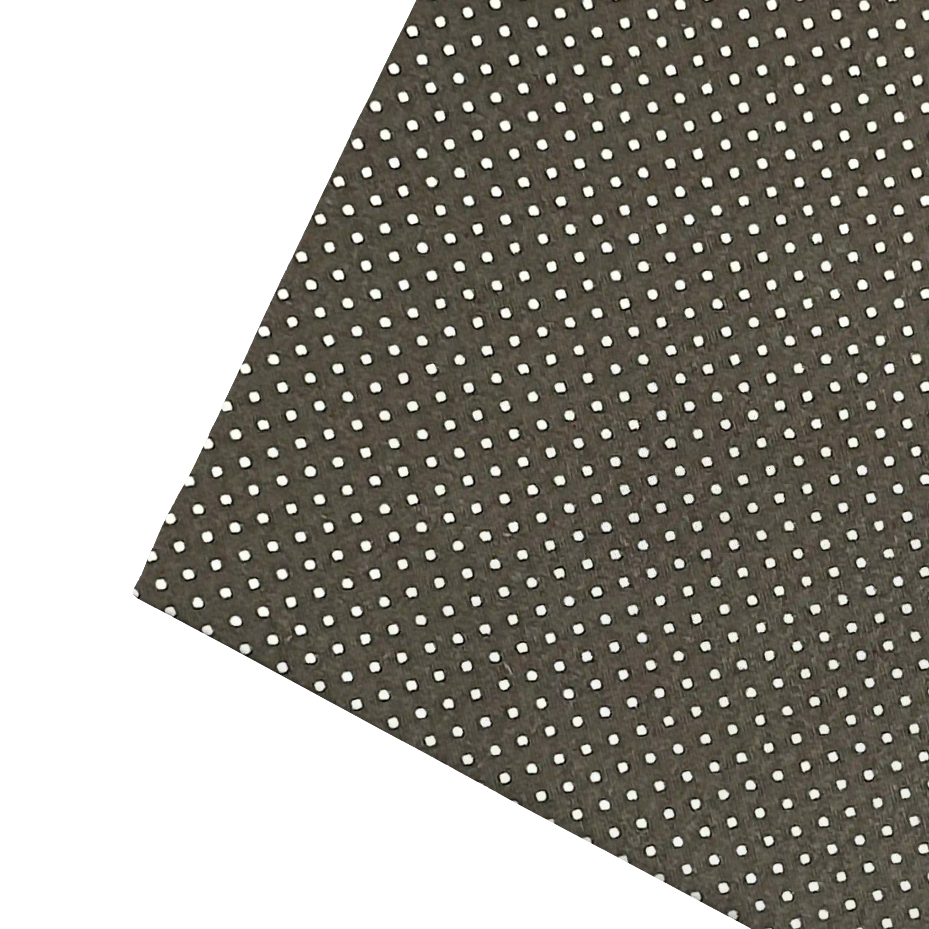 Ziertuch aus Seide, 30 x 30 cm, Stoff: silber gepunktet auf grau (7933)