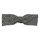 Schleife aus Seide, Form: gerade, Höhe: 35, Stoff: silber gepuktet auf dunkelblau (7937)