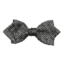 Schleife aus Seide, Form: spitz, Höhe: 60, Stoff: silber gepuktet auf dunkelblau (7937)