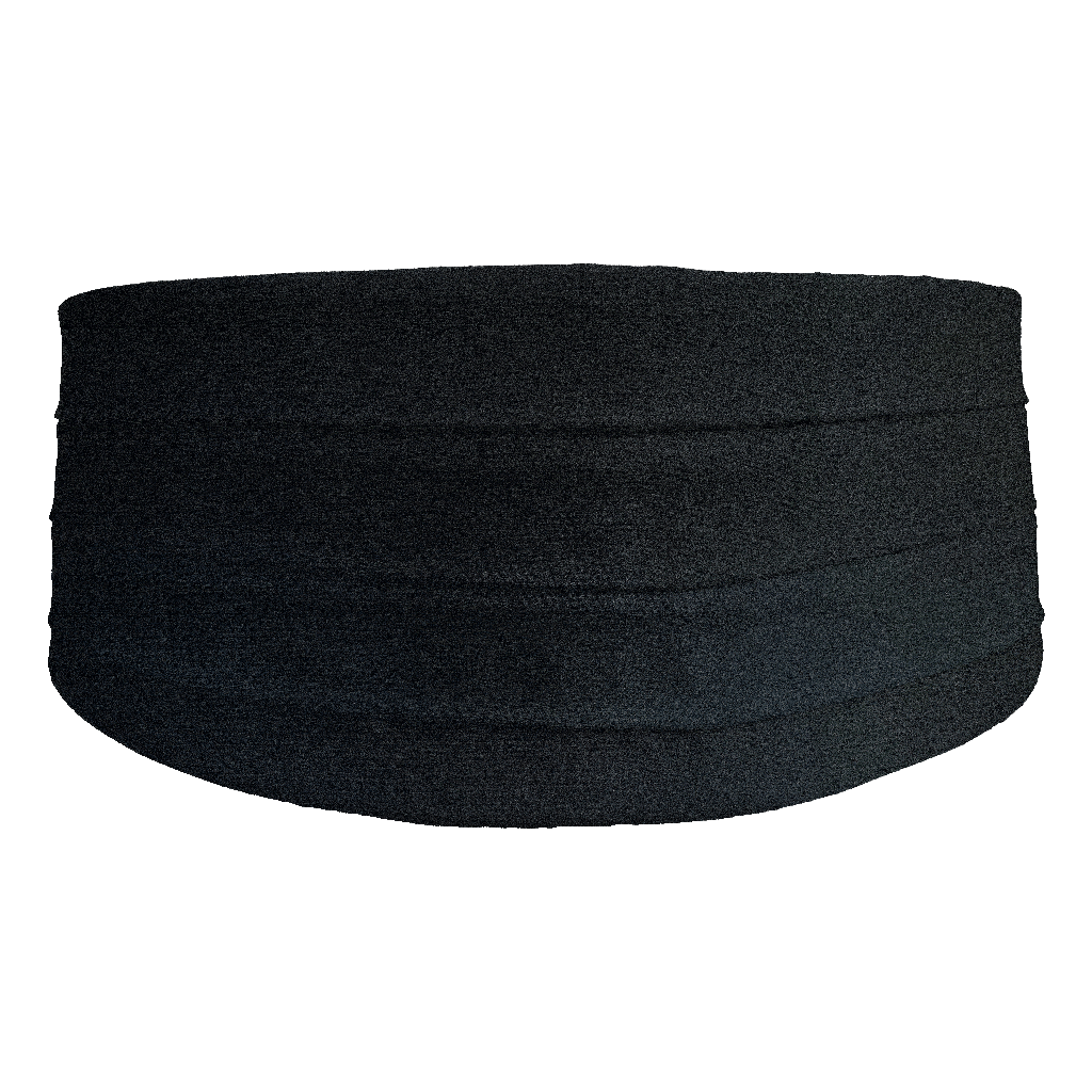 [CB-S-04-0480] Kummerbund aus Seide, Stoff: einfarbig schwarz (0480) (48)