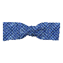 Schleife aus Seide, Form: gerade, Höhe: 35, Stoff: kleine blaue Quadrate auf dunkelblau (7048)