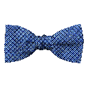 Schleife aus Seide, Form: gerade, Höhe: 50, Stoff: kleine blaue Quadrate auf dunkelblau (7048)