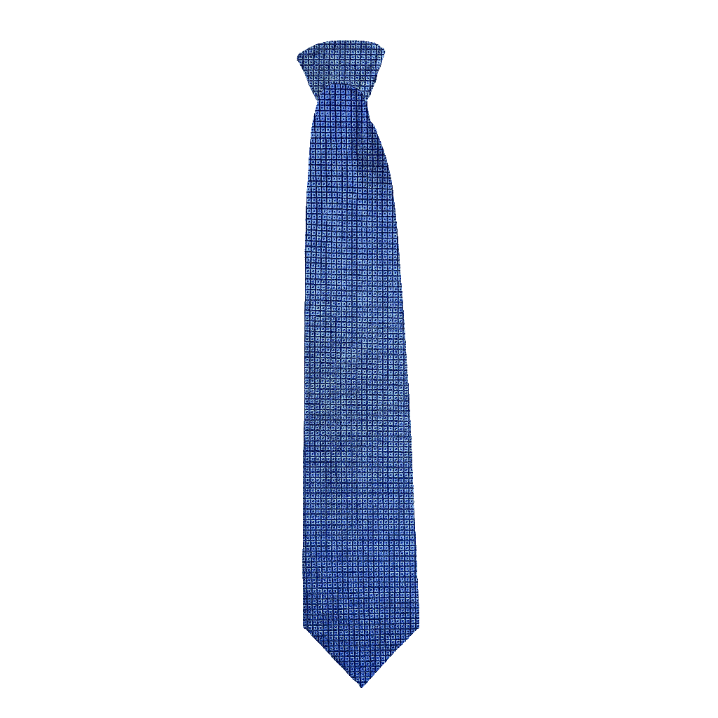[T-85-M-70-7048] Krawatte aus Seide, Breite: 85, Stoff: kleine blaue Quadrate auf dunkelblau (7048) (Standardlänge (150))