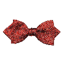 Schleife aus Seide, Form: spitz, Höhe: 60, Stoff: kleine rote Quadrate auf dunkelblau (7049)