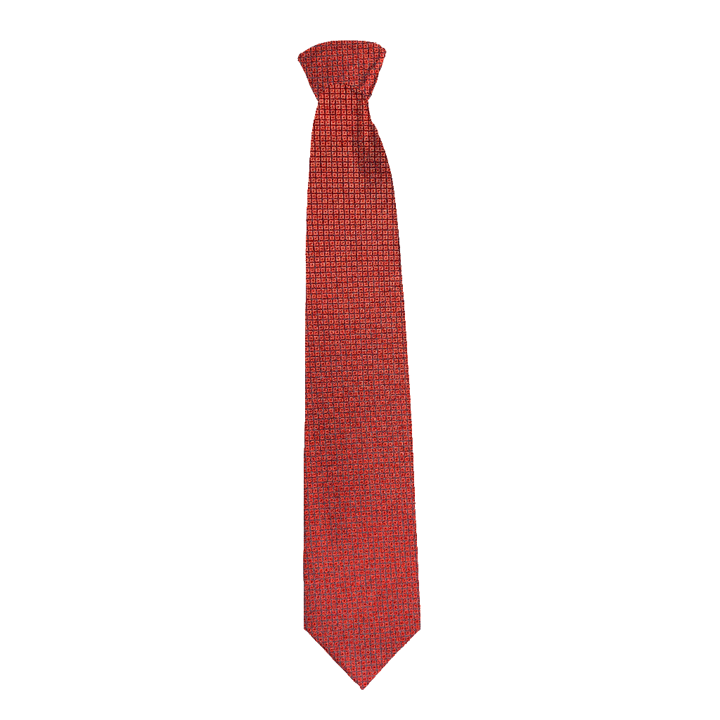 [T-85-M-70-7049] Krawatte aus Seide, Breite: 85, Stoff: kleine rote Quadrate auf dunkelblau (7049) (Standardlänge (150))