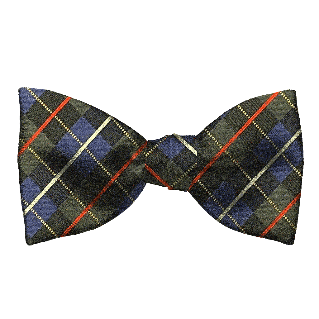 [BT-S-65-E-70-7287] Schleife aus Seide, Form: gerade, Höhe: 65, Stoff: geometrisch gemustert in grau und königsblau (7287) (EASY: vorgebunden mit verstellbarer Größe)