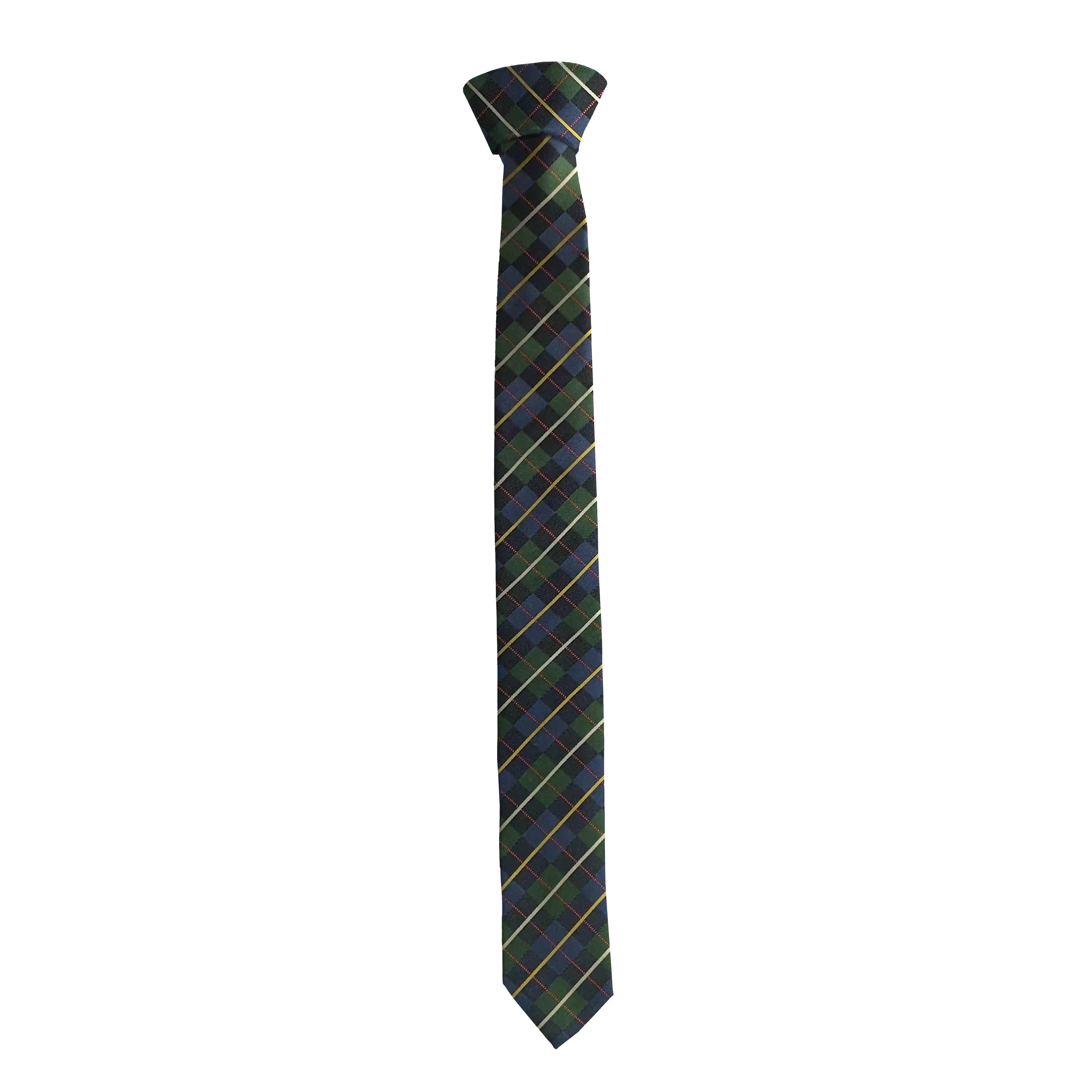 Krawatte aus Seide, Breite: 55 mm, Stoff: geometrisch gemustert in dunkelblau und grün (7288)