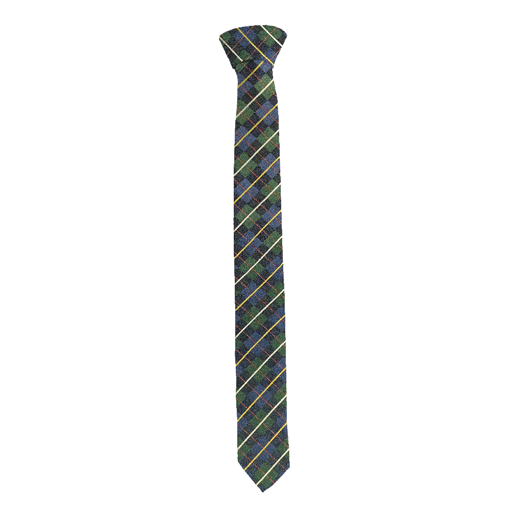 [T-55-M-70-7288] Krawatte aus Seide, Breite: 55, Stoff: geometrisch gemustert in dunkelblau und grün (7288) (Standardlänge (150))