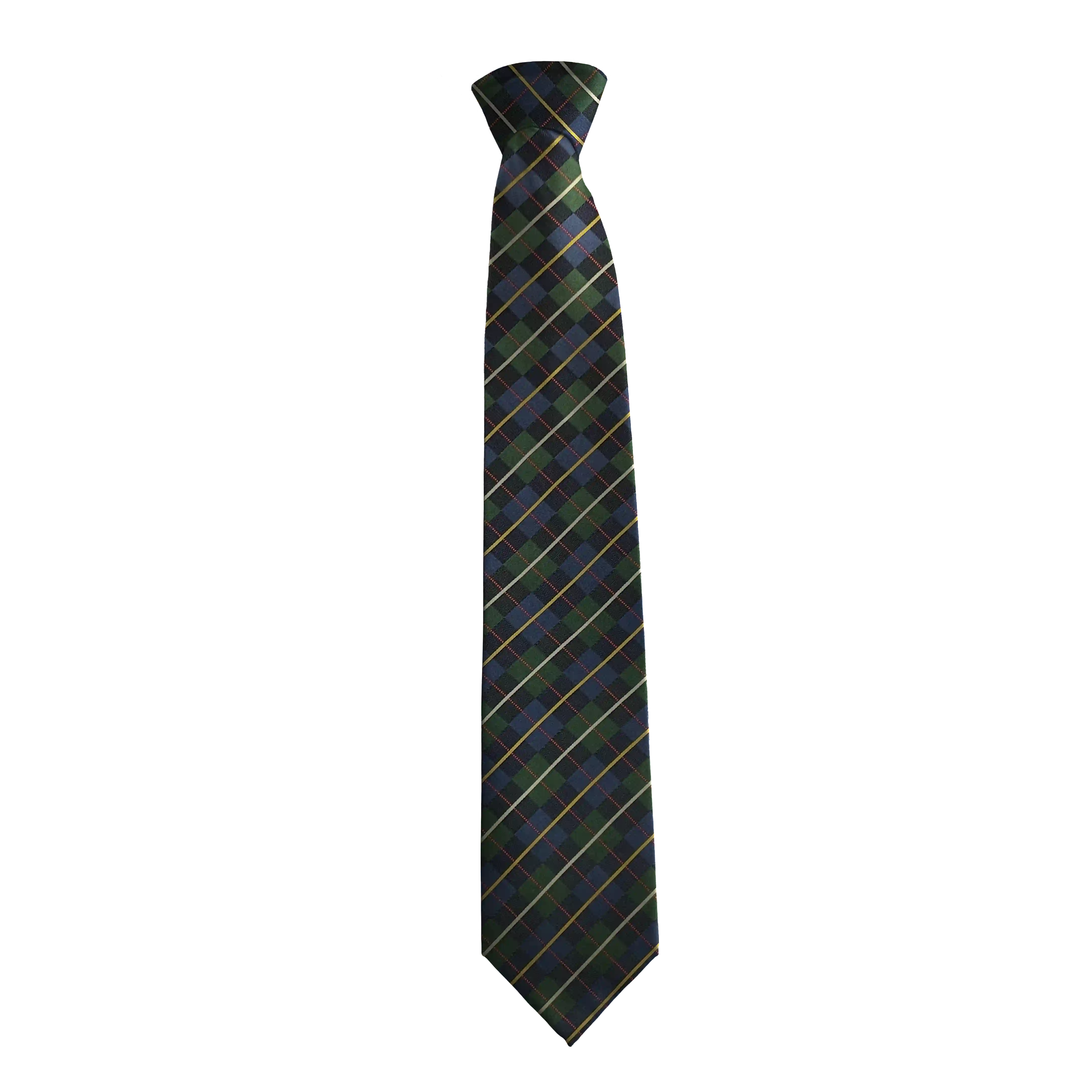 Krawatte aus Seide, Breite: 85 mm, Stoff: geometrisch gemustert in dunkelblau und grün (7288)