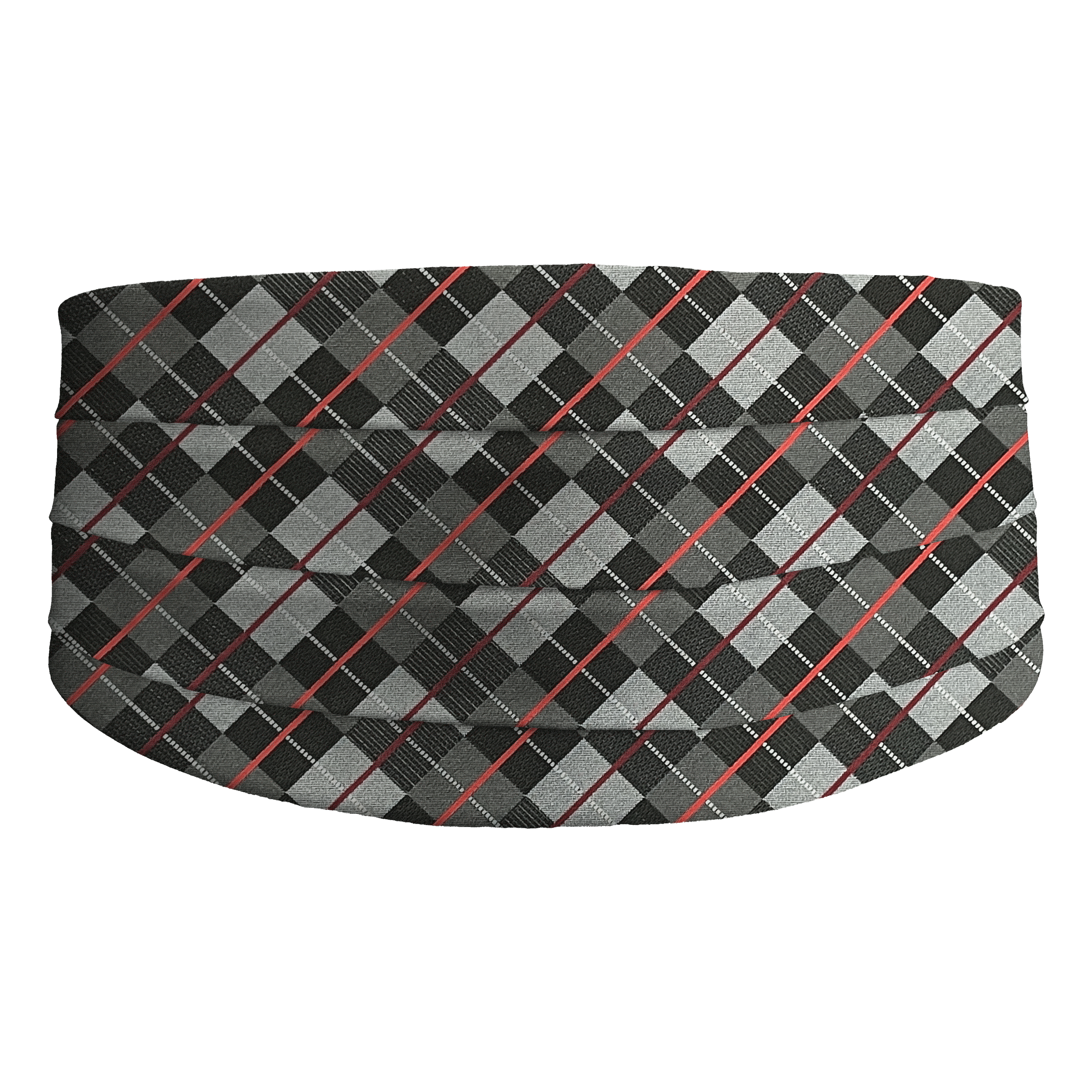 Kummerbund aus Seide, Stoff: geometrisch gemustert in grau und schwarz (7290)