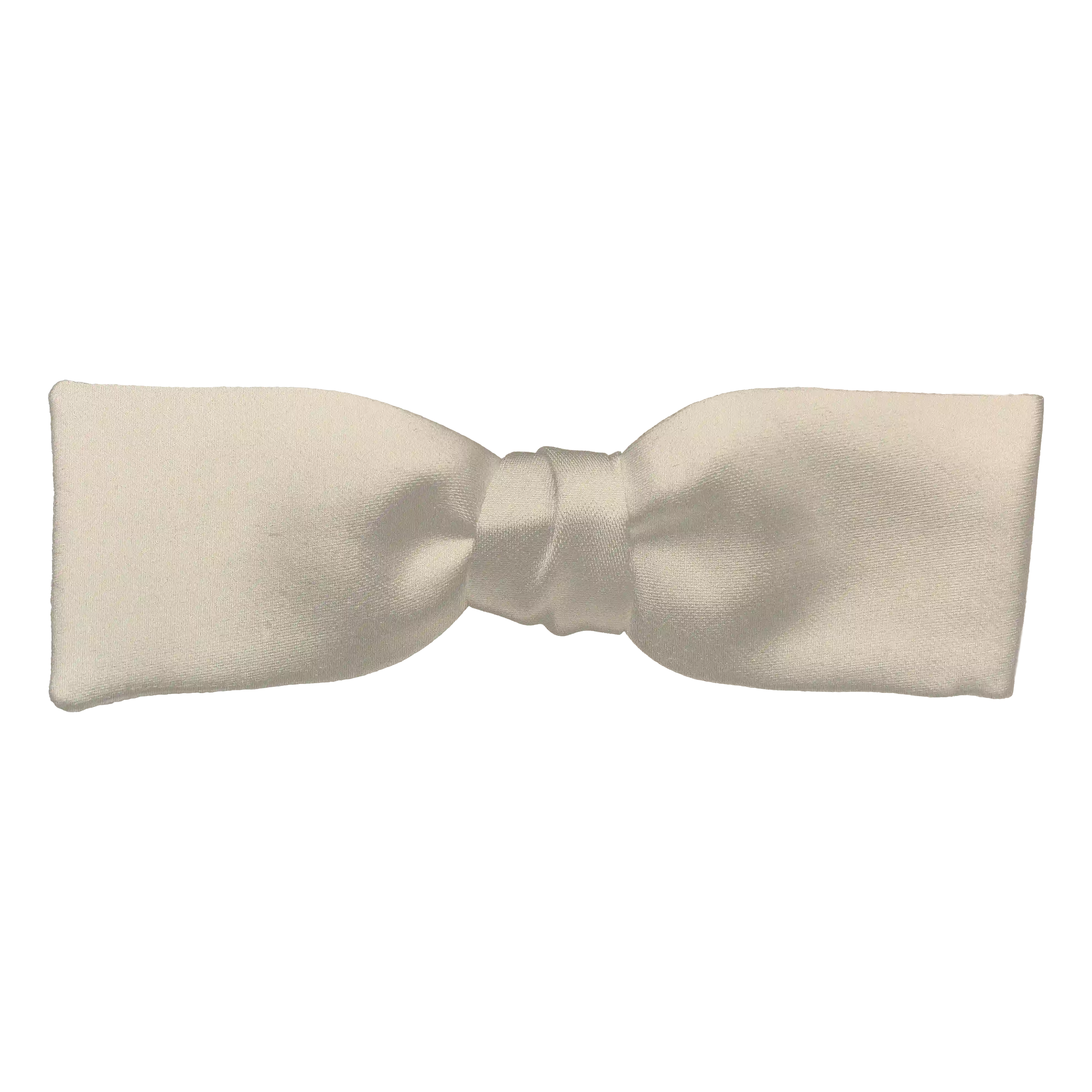[BT-S-35-E-04-0415] Schleife aus Seide, Form: gerade, Höhe: 35 mm, Stoff: einfarbig crème (0415) (EASY: vorgebunden mit verstellbarer Größe)