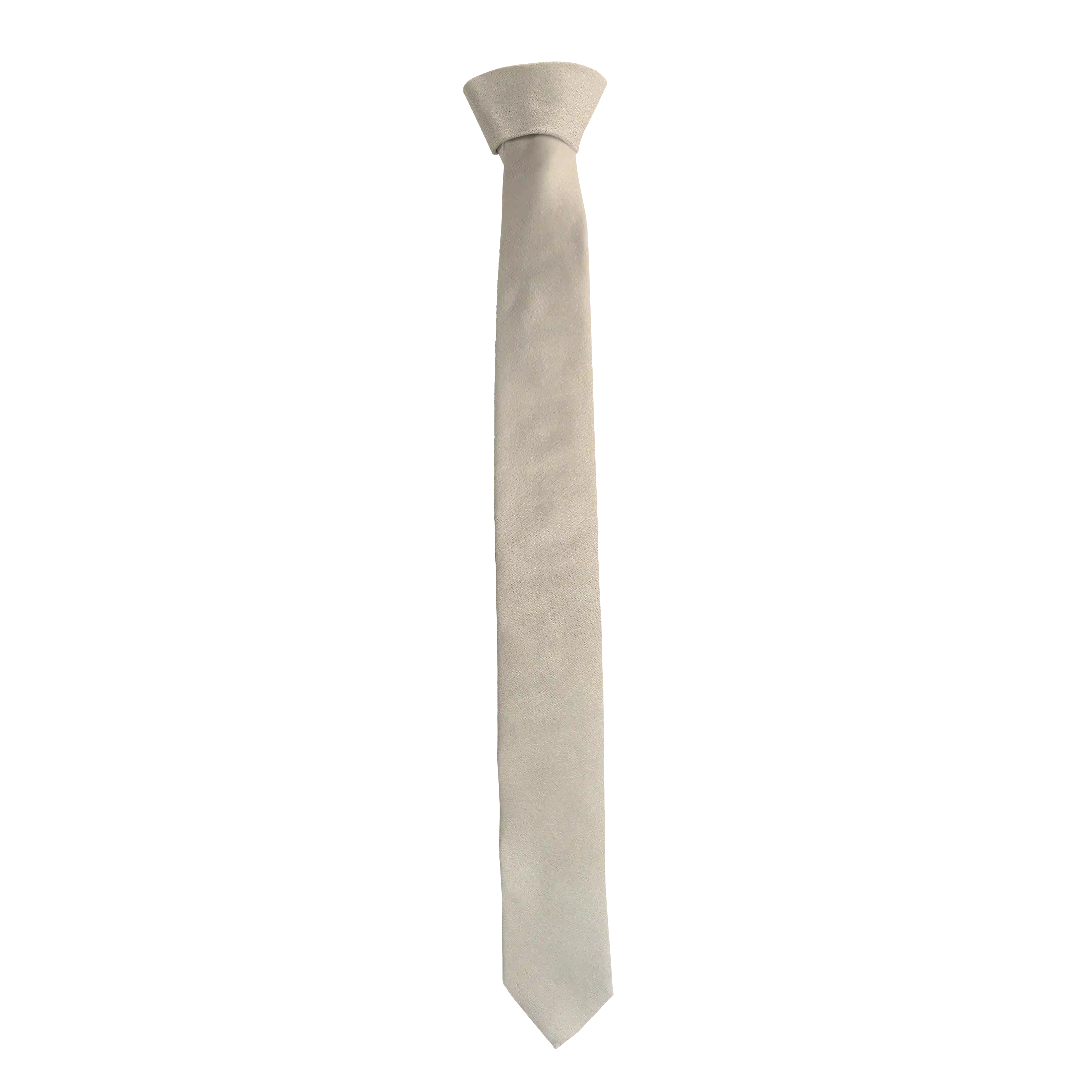 [T-55-M-04-0415] tie from silk, width: 55 mm, fabric: unicoloured cream (0415) (standard length (59 inch))