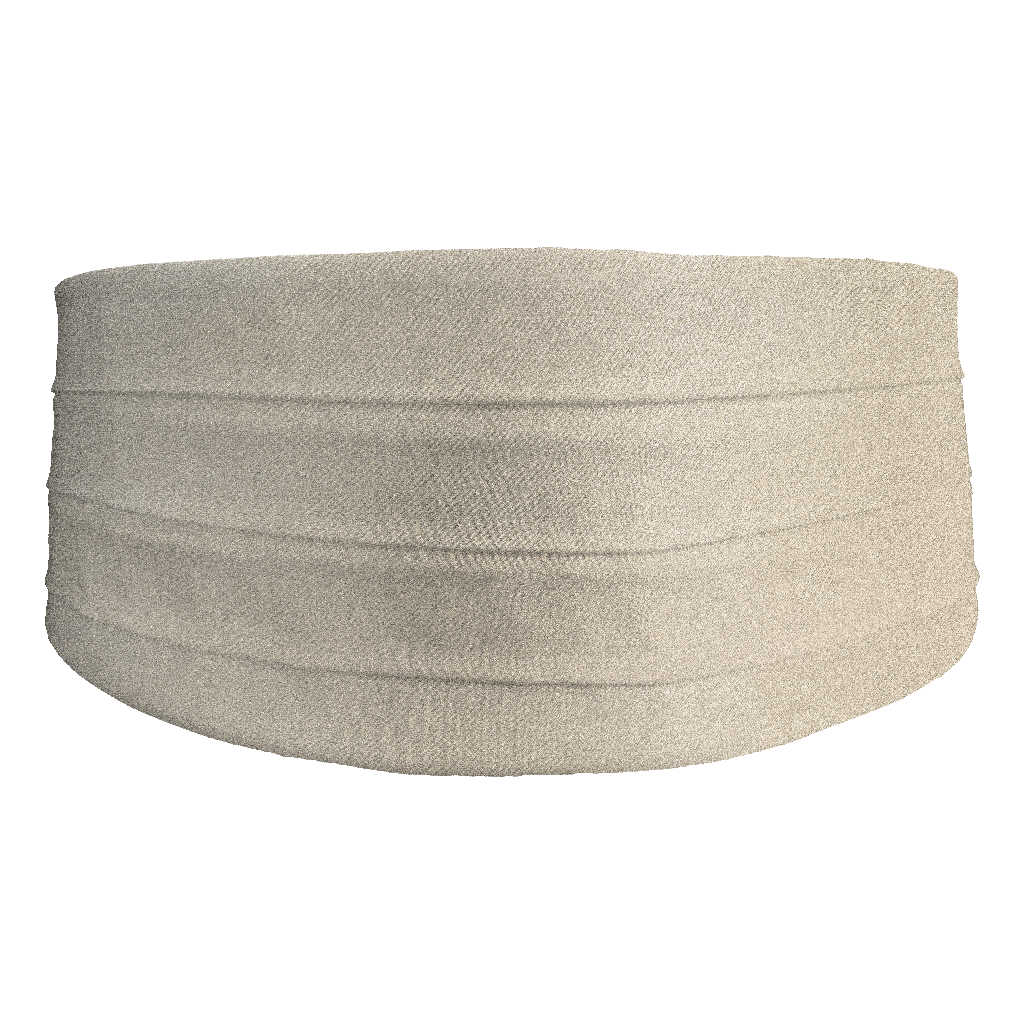 [CB-S-04-0415] Kummerbund aus Seide, Stoff: einfarbig crème (0415) (48)