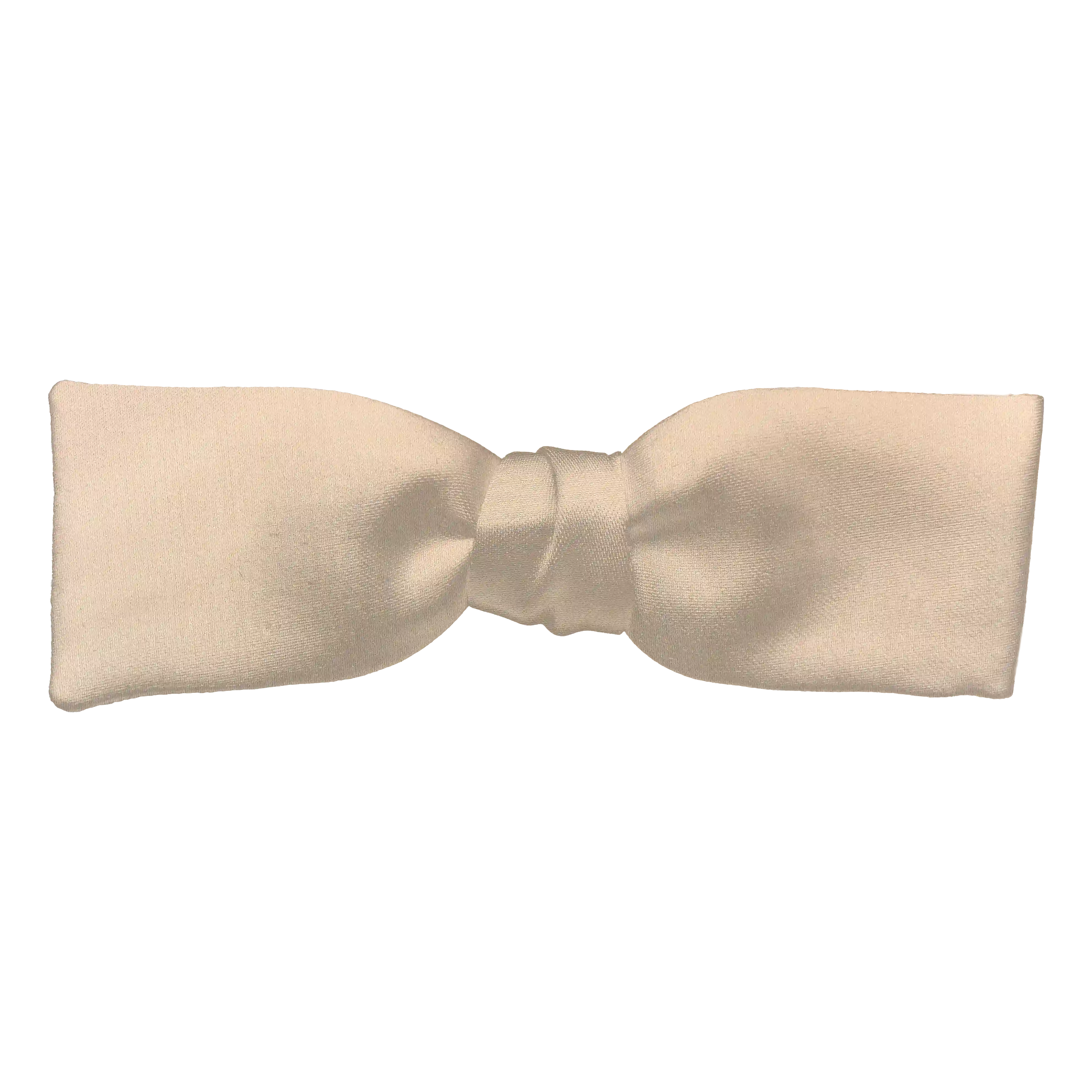 [BT-S-35-E-04-0420] Schleife aus Seide, Form: gerade, Höhe: 35 mm, Stoff: einfarbig pastelcrème (0420) (EASY: vorgebunden mit verstellbarer Größe)