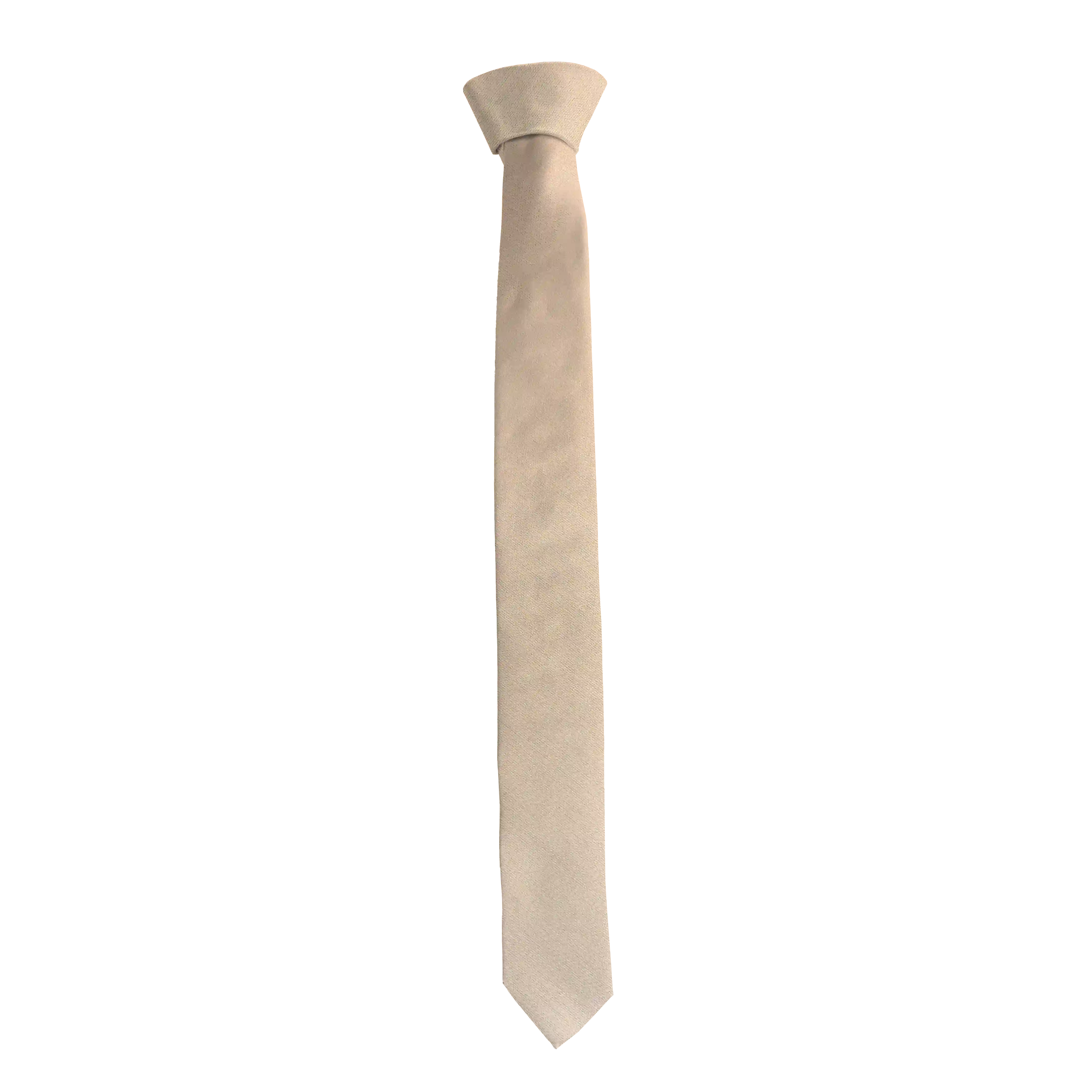[T-55-M-04-0420] tie from silk, width: 55 mm, fabric: unicoloured pastel cream (0420) (standard length (59 inch))