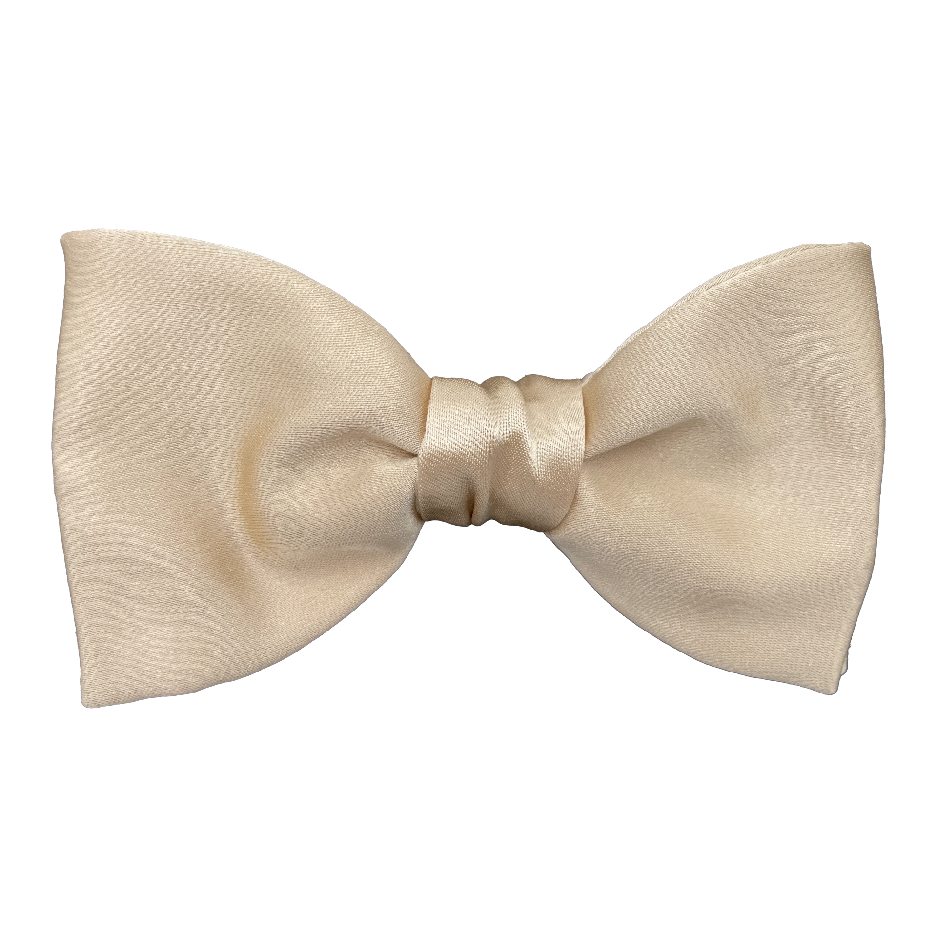 [BT-S-65-E-04-0421] Schleife aus Seide, Form: gerade, Höhe: 65, Stoff: einfarbig beige (0421) (EASY: vorgebunden mit verstellbarer Größe)