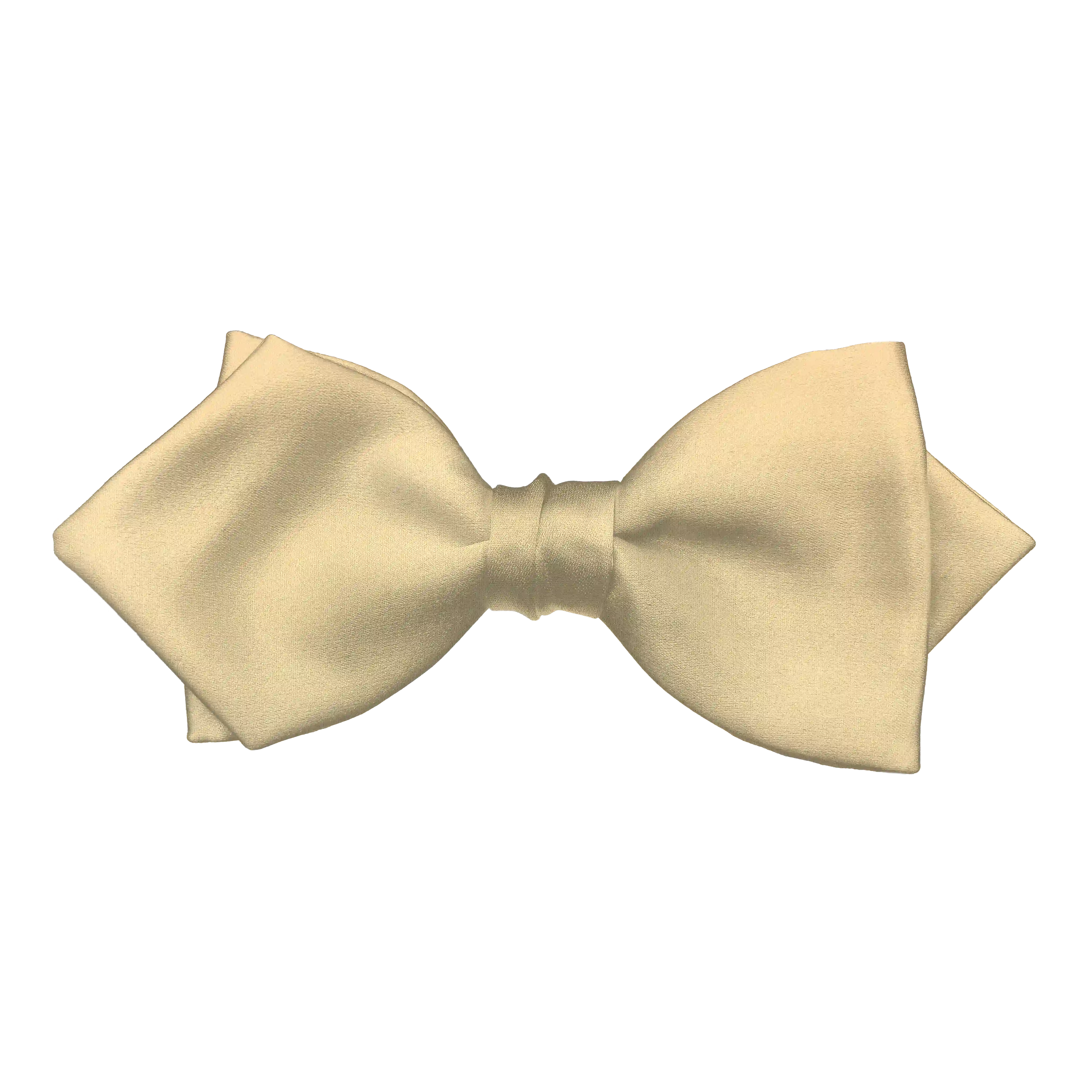 [BT-P-60-E-04-0421] Schleife aus Seide, Form: spitz, Höhe: 60 mm, Stoff: einfarbig beige (0421) (EASY: vorgebunden mit verstellbarer Größe)