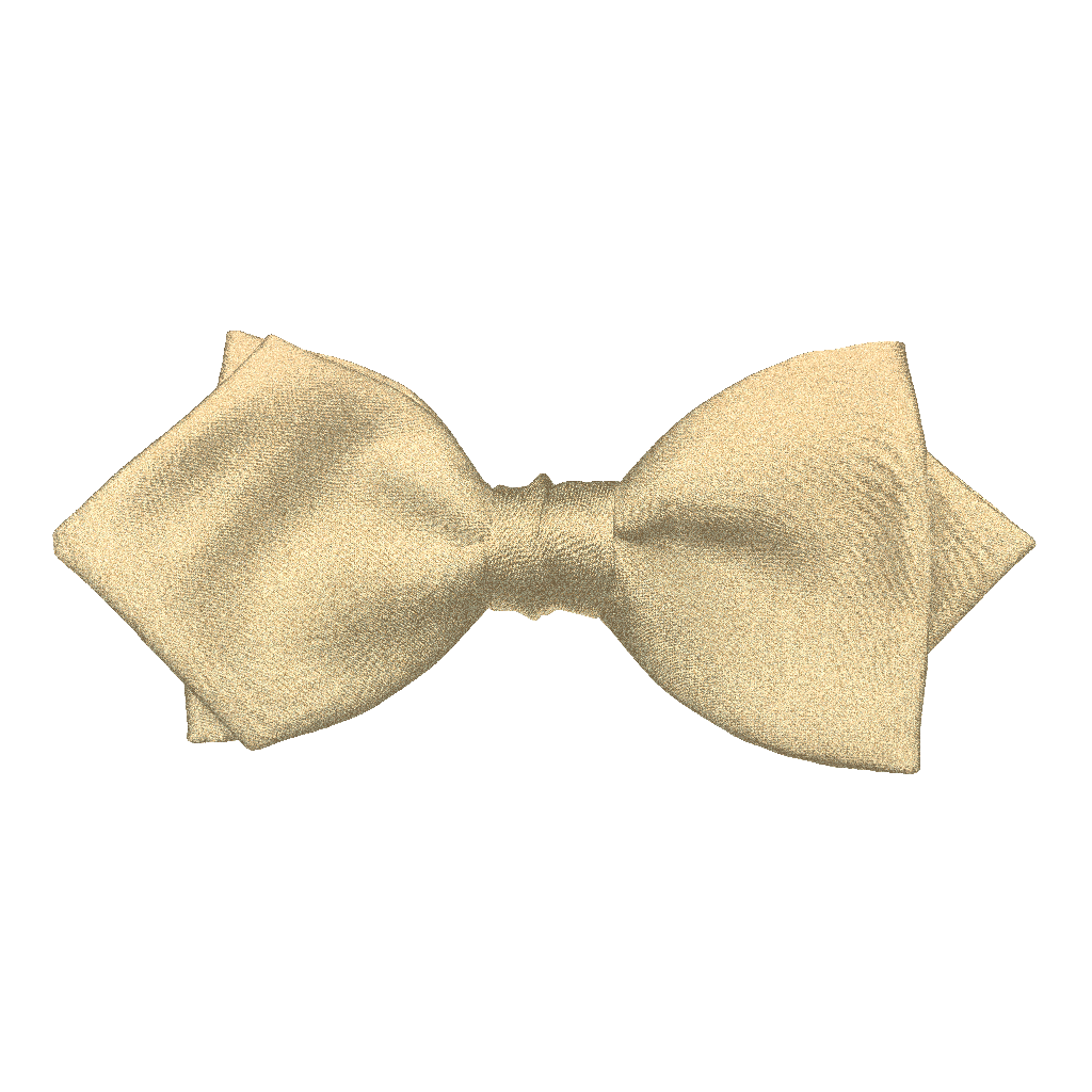 [BT-P-60-E-04-0421] Schleife aus Seide, Form: spitz, Höhe: 60, Stoff: einfarbig beige (0421) (EASY: vorgebunden mit verstellbarer Größe)