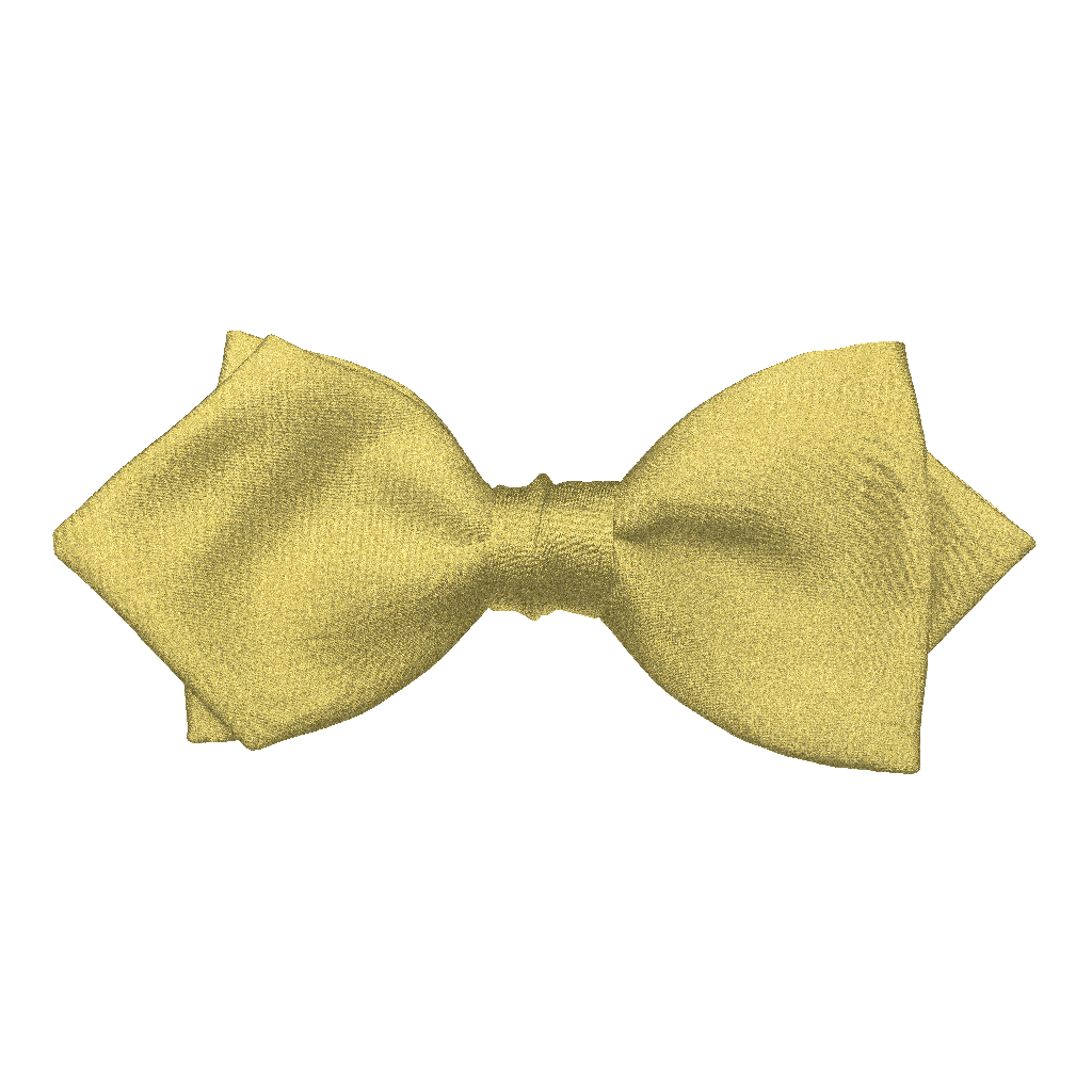 [BT-P-60-E-04-0423] Schleife aus Seide, Form: spitz, Höhe: 60, Stoff: einfarbig hellgelb (0423) (EASY: vorgebunden mit verstellbarer Größe)