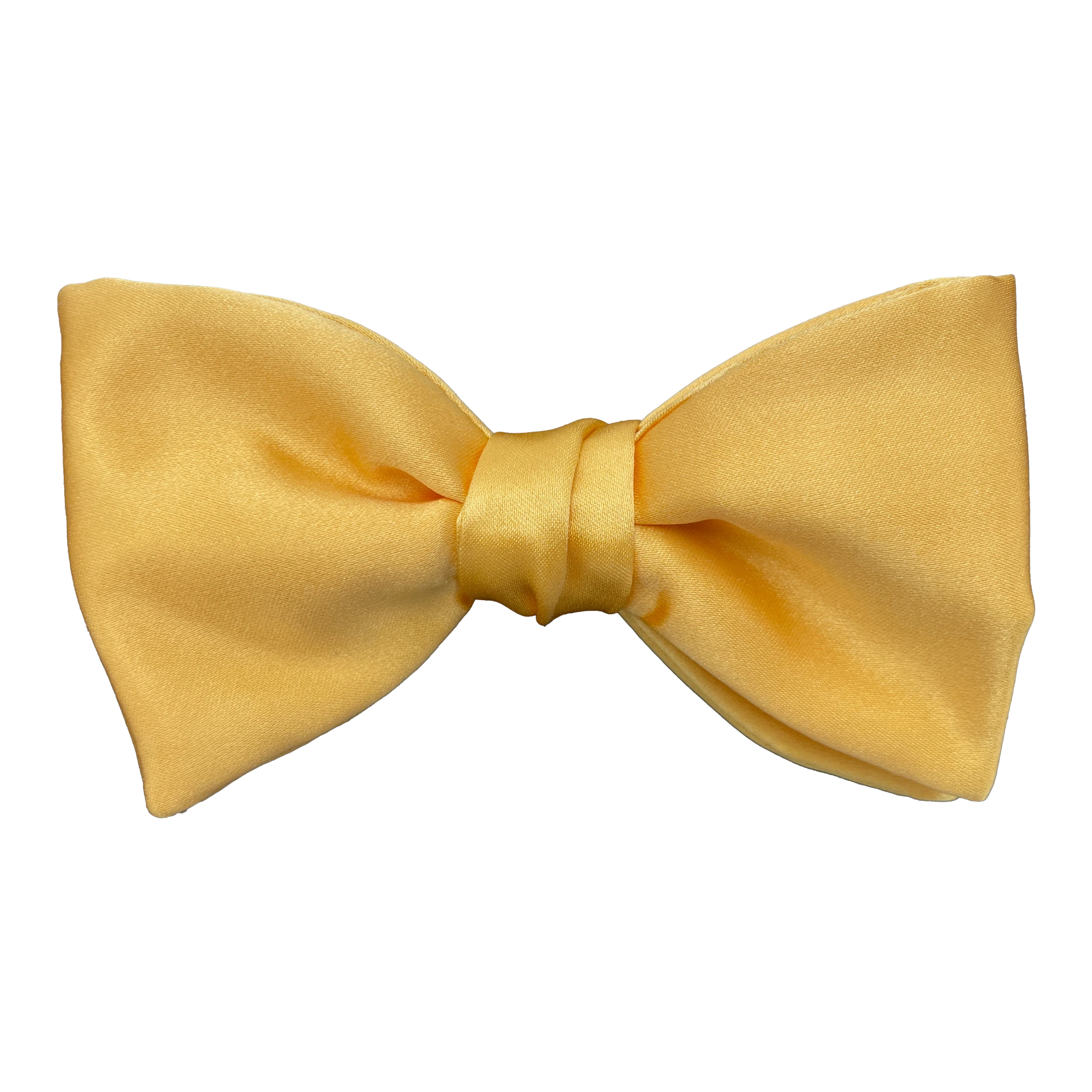 [BT-S-65-E-04-0425] Schleife aus Seide, Form: gerade, Höhe: 65, Stoff: einfarbig goldgelb (0425) (EASY: vorgebunden mit verstellbarer Größe)