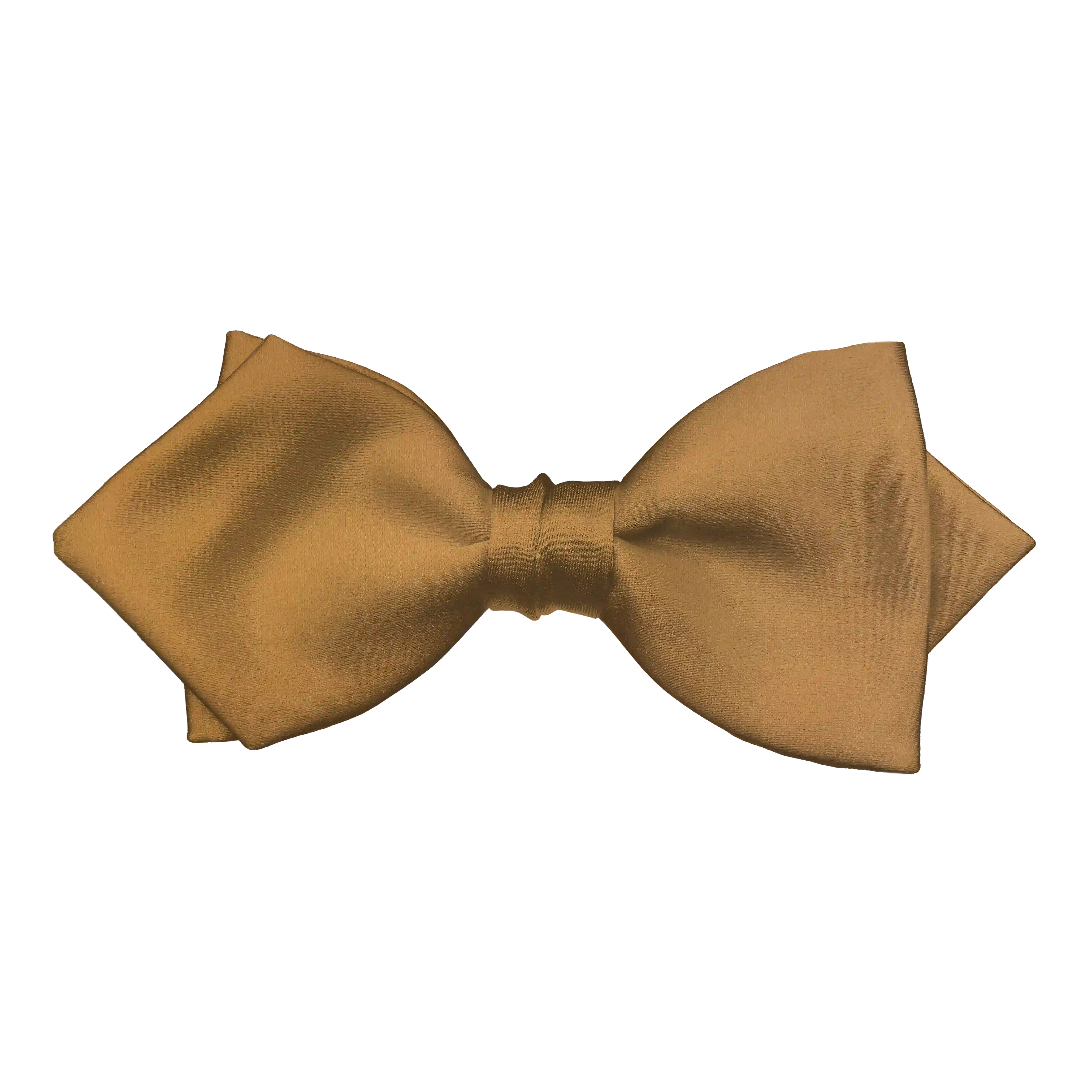 [BT-P-60-E-04-0426] Schleife aus Seide, Form: spitz, Höhe: 60 mm, Stoff: einfarbig ocker (0426) (EASY: vorgebunden mit verstellbarer Größe)