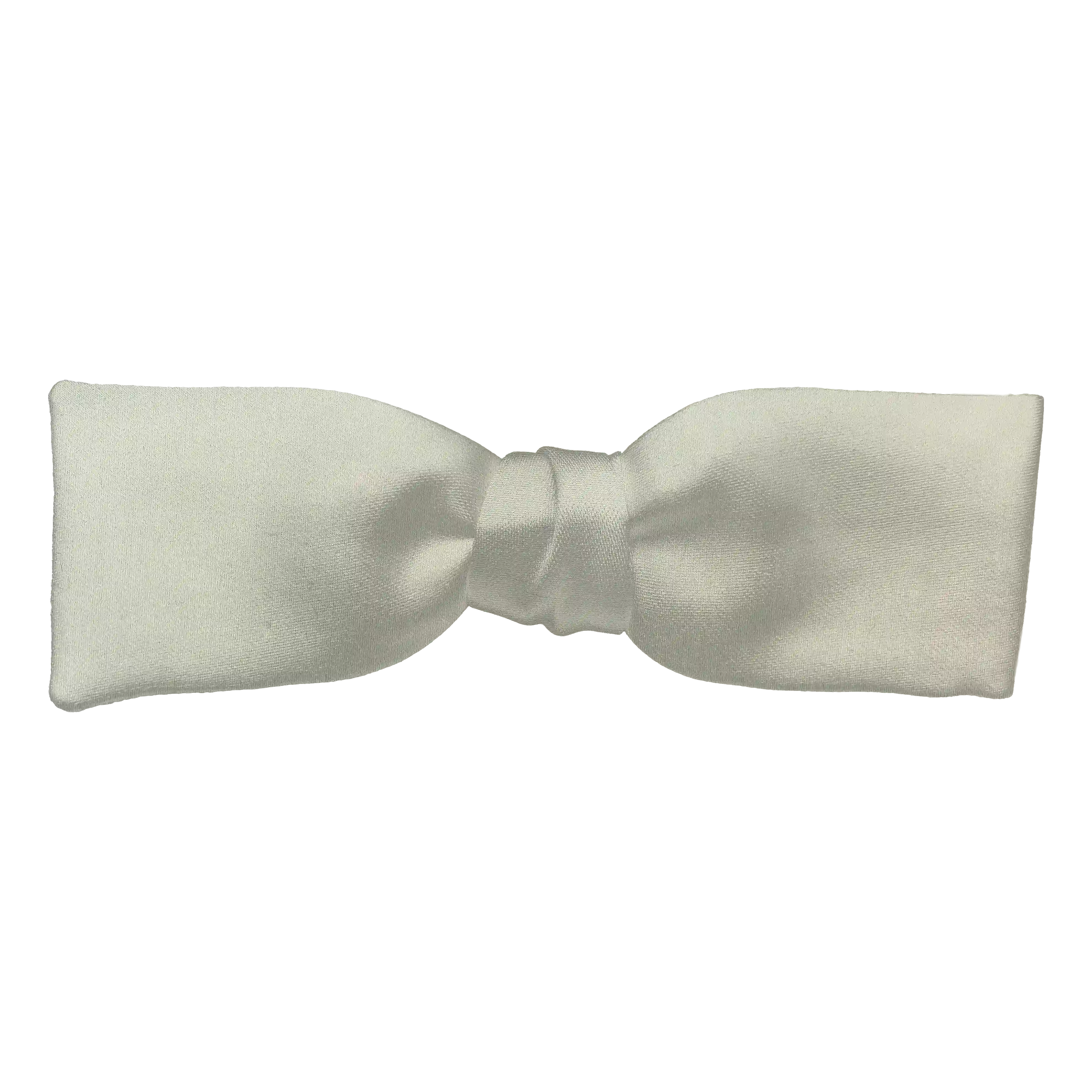 [BT-S-35-E-04-0461] Schleife aus Seide, Form: gerade, Höhe: 35 mm, Stoff: einfarbig pastelgrün (0461) (EASY: vorgebunden mit verstellbarer Größe)