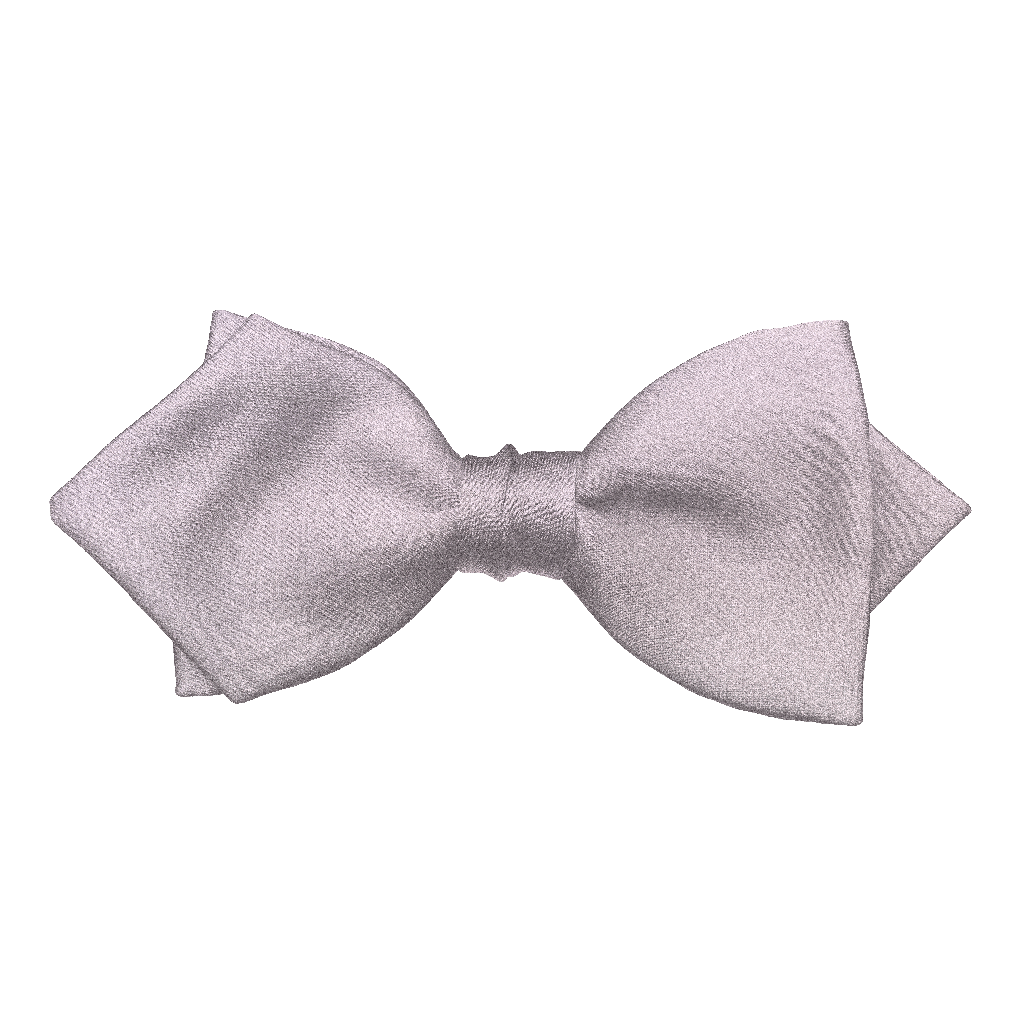 [BT-P-60-E-04-0471] Schleife aus Seide, Form: spitz, Höhe: 60, Stoff: einfarbig pastellfliederfarben (0471) (EASY: vorgebunden mit verstellbarer Größe)